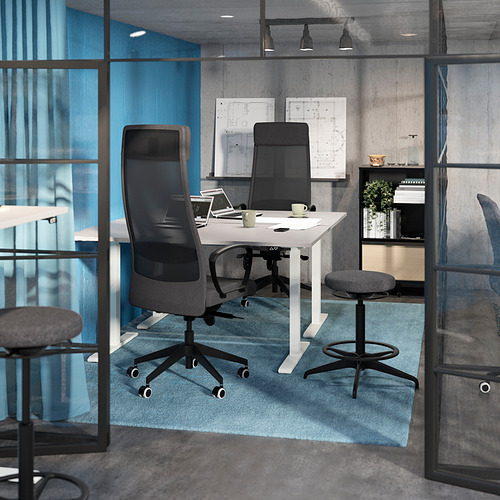 LIDKULLEN active sit/stand support, Gunnared dark grey | IKEA