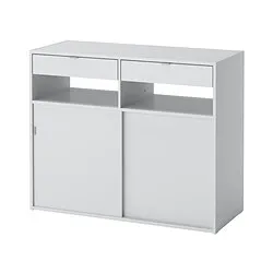 SPIKSMED - Lemari bufet, abu-abu muda, 97x40x79 cm