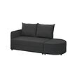 LINDÅKRA - 2-seat sofa-bed, Vissle dark grey