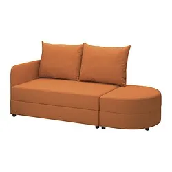 LINDÅKRA - Sofa tempat tidur 2 dudukan, Knisa oranye terang