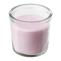 LUGNARE - Scented candle in glass, Jasmine/pink, 20 hr