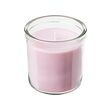 LUGNARE - Scented candle in glass, Jasmine/pink, 40 hr
