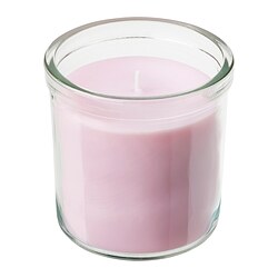 LUGNARE - Scented candle in glass, Jasmine/pink, 40 hr