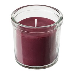 STÖRTSKÖN - Scented candle in glass, Berries/red, 20 hr