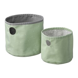 LEN - Box set of 2, green/light grey