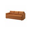 FRIHETEN - 3-seat sofa-bed, Faringe brown-orange