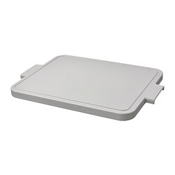LILLHAVET - Chopping board, light grey, 49x35 cm