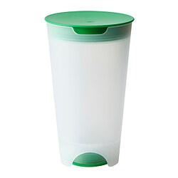UPPFYLLD - Salad shaker with strainer, bright green/transparent, 1.4 l