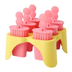 UPPFYLLD - Ice lolly maker, pink/yellow