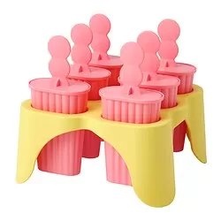 UPPFYLLD - Ice lolly maker, pink/yellow