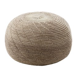 SANDARED - Pouffe, krem, 45 cm