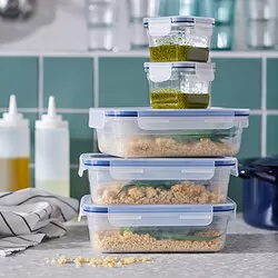 IKEA 365+ - Kotak makan dengan tutup, persegi panjang/plastik, 1.0 l