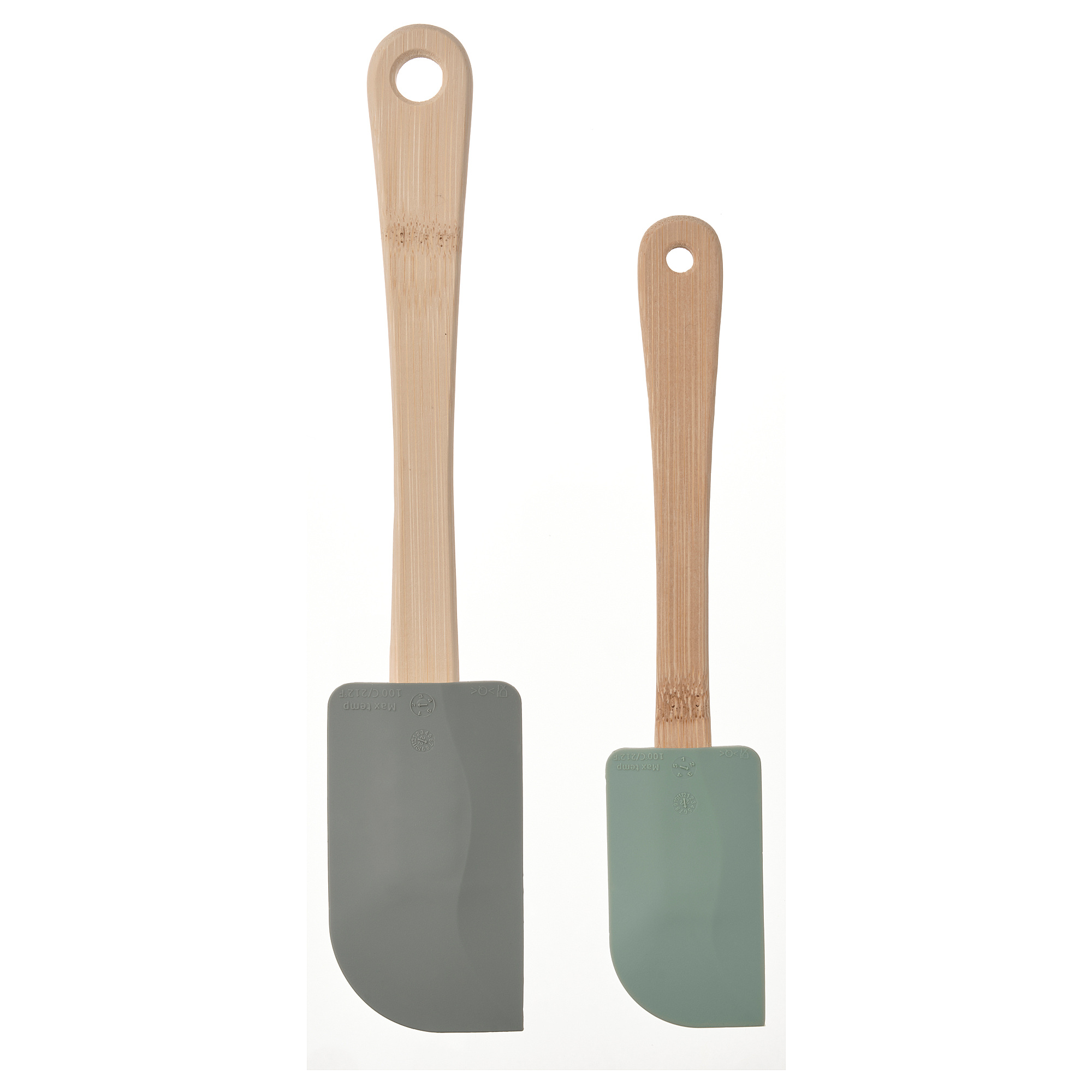 SOMMARFLOX spatula, set isi 2, abuabu hijau muda/abuabuhijau IKEA