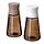 HALVTOM - salt and pepper shakers, glass/brown, 12 cm | IKEA Indonesia - PE889211_S1