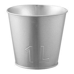 ÅKERBÄR - Plant pot, in/outdoor/galvanised, 12 cm