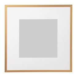 LOMVIKEN - Frame, gold-colour, 32x32 cm