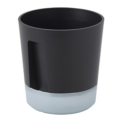 VÅRDTRÄD - Self-watering plant pot, in/outdoor transparent/anthracite, 9 cm