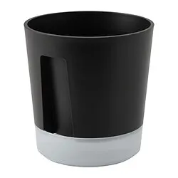 VÅRDTRÄD - Self-watering plant pot, in/outdoor transparent/anthracite, 12 cm