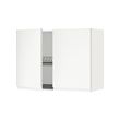 METOD - Wall cabinet w dish drainer/2 doors, white/Voxtorp matt white, 80x37x60 cm