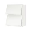 METOD - Wall cabinet horizontal w 2 doors, white/Voxtorp matt white, 60x37x80 cm