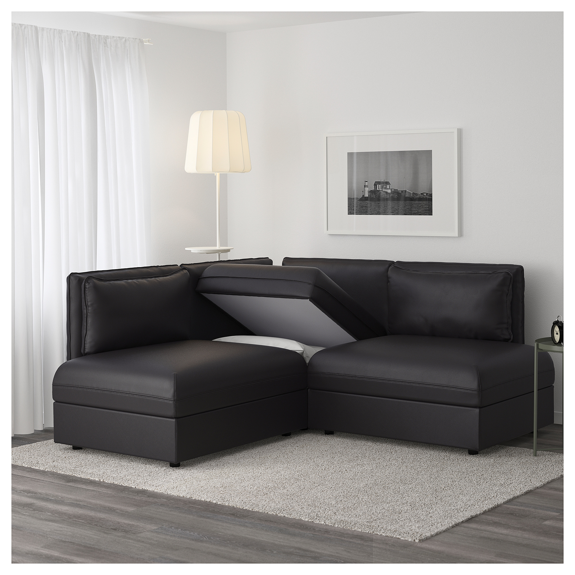 VALLENTUNA sofa  sudut 3 dudukan Murum hitam IKEA  Indonesia