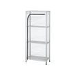 HYLLIS - Shelving unit with cover, transparent, 60x27x140 cm