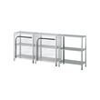 HYLLIS - Shelving units with covers, transparent, 180x27x74 cm