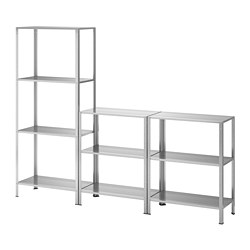 HYLLIS - Unit rak dalam/luar ruang, 180x27x74-140 cm