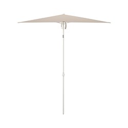 TVETÖ - Tenda payung, dapat dimiringkan/abu-abu krem putih, 180x145 cm