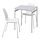 LIDÅS/GRÅSALA - meja dan 2 kursi, abu-abu/putih putih, 67 cm | IKEA Indonesia - PE889341_S1