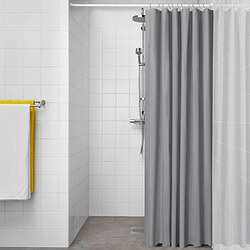 LUDDHAGTORN - Shower curtain, grey, 180x200 cm