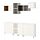 EKET - cabinet combination with legs, white/light grey dark grey/walnut effect, 210x35x210 cm | IKEA Indonesia - PE889397_S1