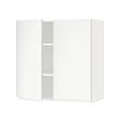 METOD - Wall cabinet with shelves/2 doors, white/Voxtorp matt white, 80x37x80 cm