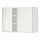 METOD - wall cabinet with shelves/2 doors, white/Voxtorp matt white, 80x37x60 cm | IKEA Indonesia - PE545103_S1