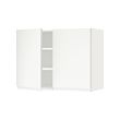 METOD - Wall cabinet with shelves/2 doors, white/Voxtorp matt white, 80x37x60 cm