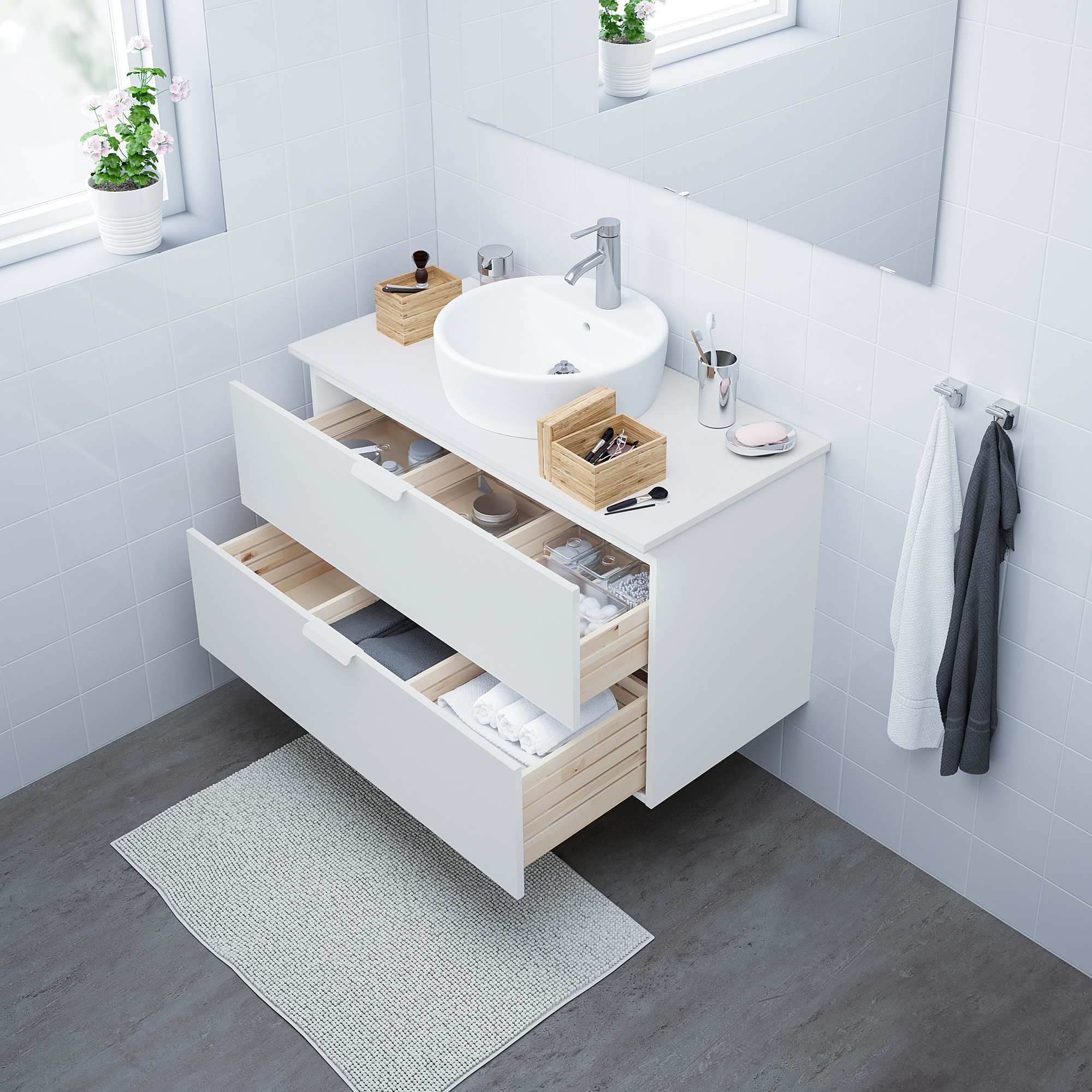 Godmorgon Wash Stand With 2 Drawers