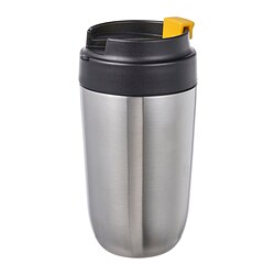 ENVÄLDIG - Tumbler portabel, baja tahan karat/hitam, 35 cl