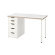 ALEX/LAGKAPTEN - Desk, white anthracite/white, 120x60 cm