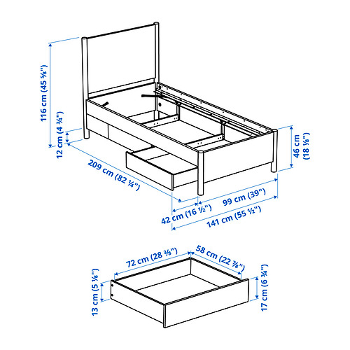 TONSTAD Measurement Illustration