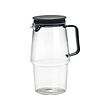 SKINNFISK - Jug with lid, clear glass, 1.2 l