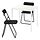 VIHALS table and 2 folding chairs