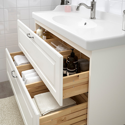 GODMORGON/RÄTTVIKEN meja wastafel 2 laci