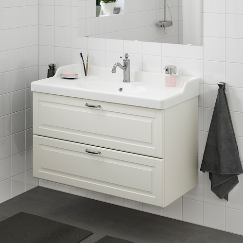 GODMORGON/RÄTTVIKEN meja wastafel 2 laci