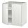 METOD - base cabinet with shelves/2 doors, white/Voxtorp matt white, 80x60x80 cm | IKEA Indonesia - PE545713_S1