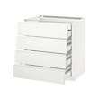 METOD - Base cb 4 frnts/2 low/3 md drwrs, white Maximera/Voxtorp matt white, 80x60x80 cm