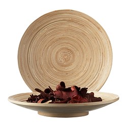 HULTET - Decoration dish, bamboo, 30 cm