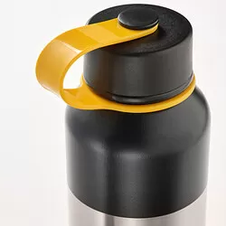HETLEVRAD - Termos tersekat, baja tahan karat/hitam, 0.5 l