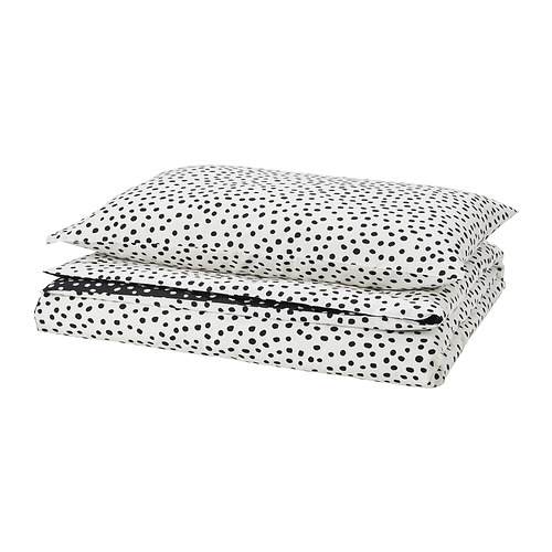 BJÖRKGRÅMAL duvet cover and pillowcase