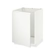 METOD - Base cabinet for sink, white/Voxtorp matt white, 60x60x80 cm