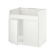 METOD - Base cab f HAVSEN double bowl sink, white/Voxtorp matt white, 80x60x80 cm